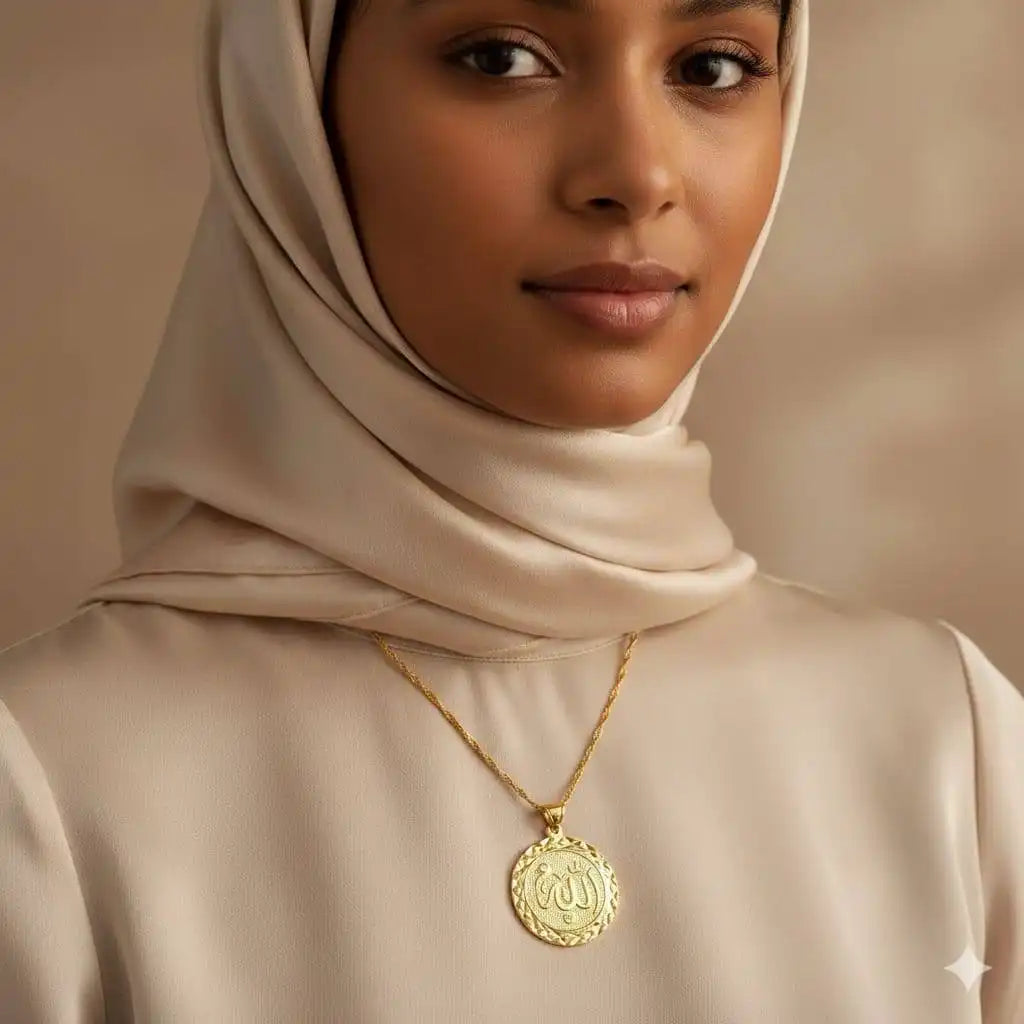 Pendentif Allah doré – Élégance & Foi